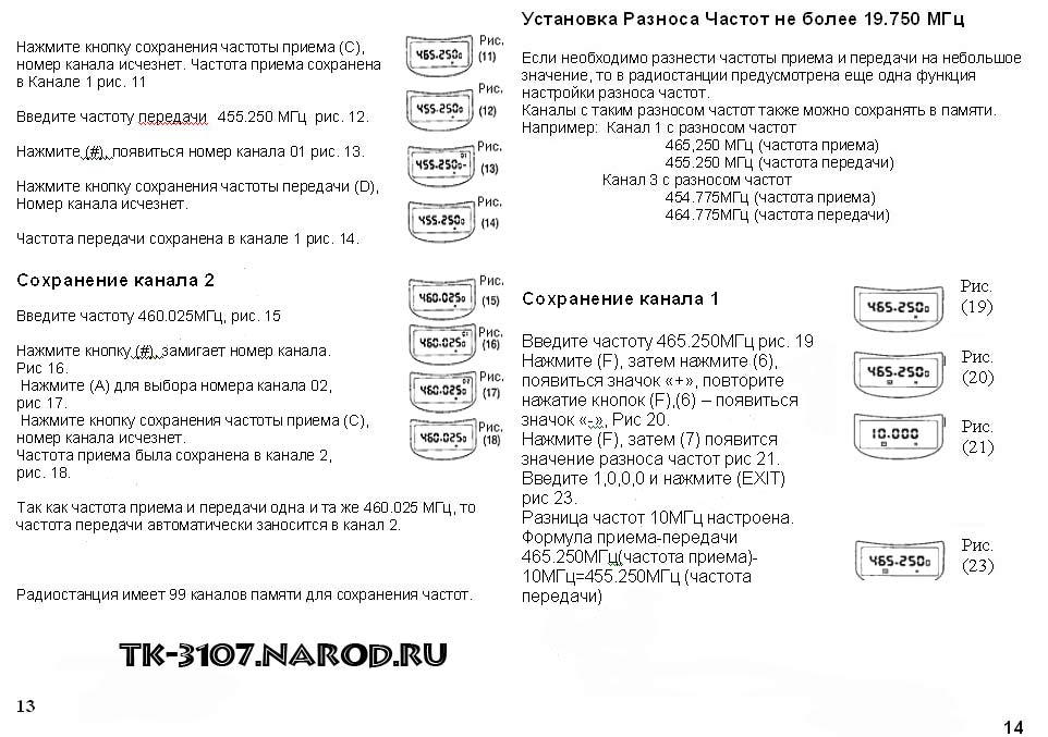 KENWOOD TH-K4AT инструкция страница 13-14